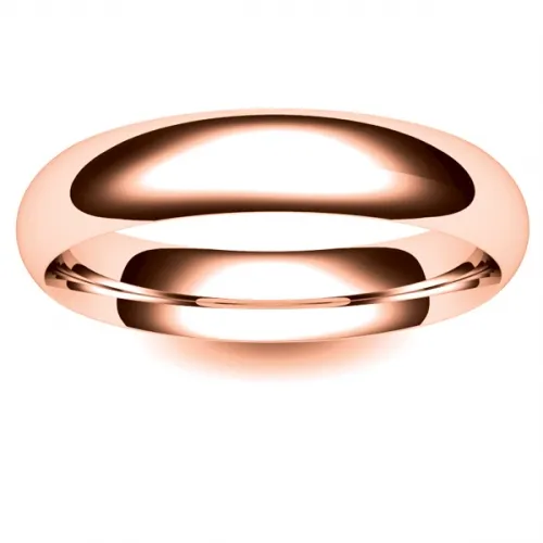 Court Light -  4mm (TCSL4R) Rose Gold Wedding Ring UK
